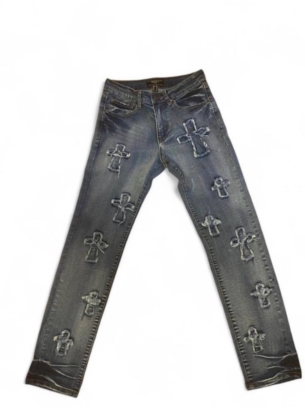 Men's cross patterned Jeans